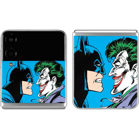 DC Comics The Joker vs Batman Vintage art Galaxy Z Flip4 5G Skin